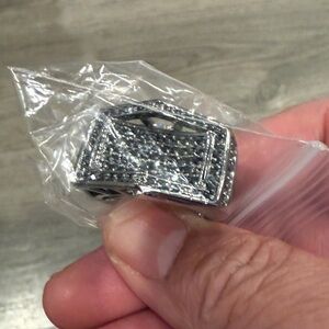 Bridge Black Bling Bling Ring Cubic Zirconium CZ Size 11